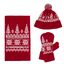 Варежки Elnik, красные с молочно-белым, размер L/XL-